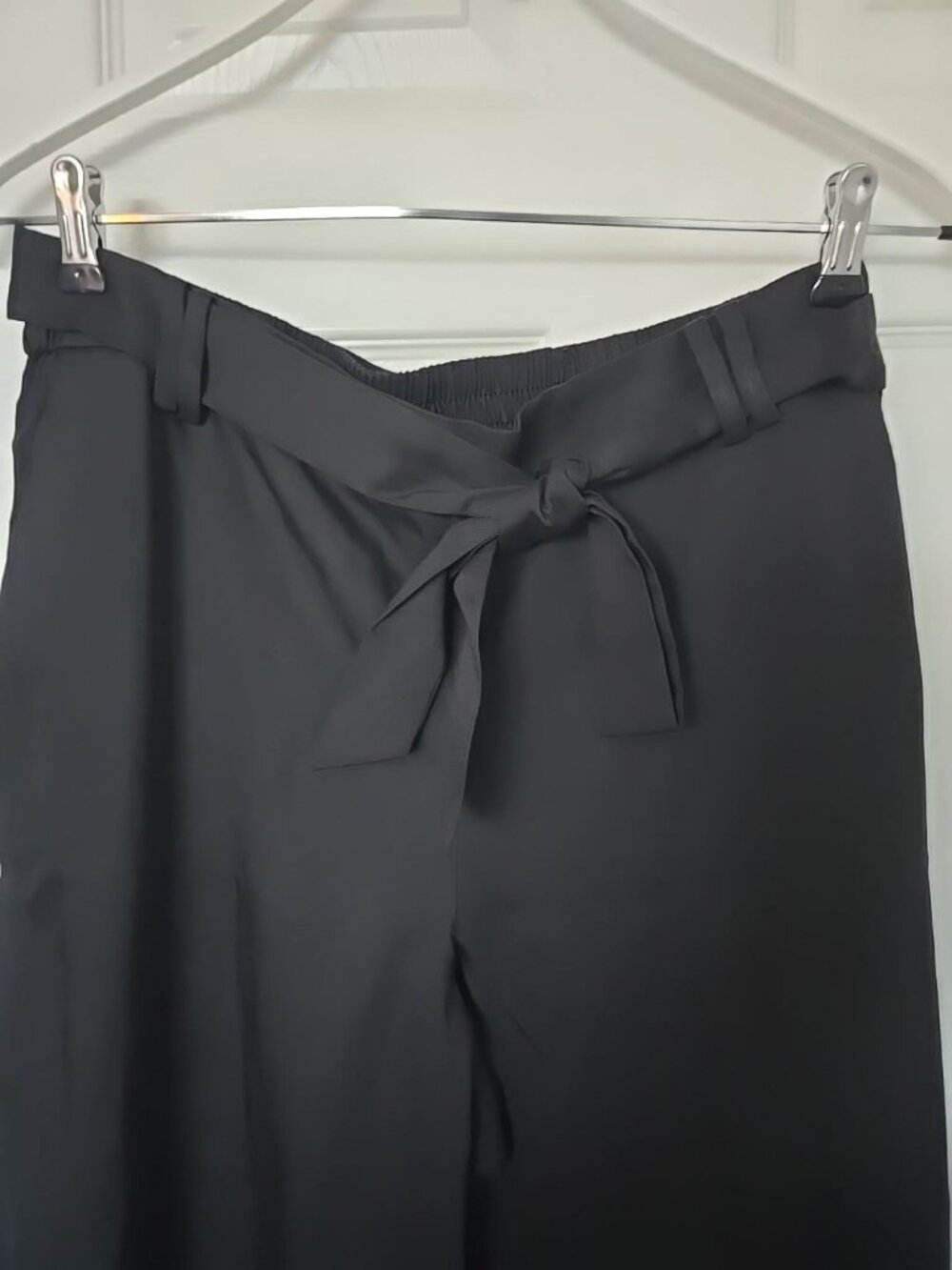 Talbots Black Tie-Waist Pants - Petite Large - NWT